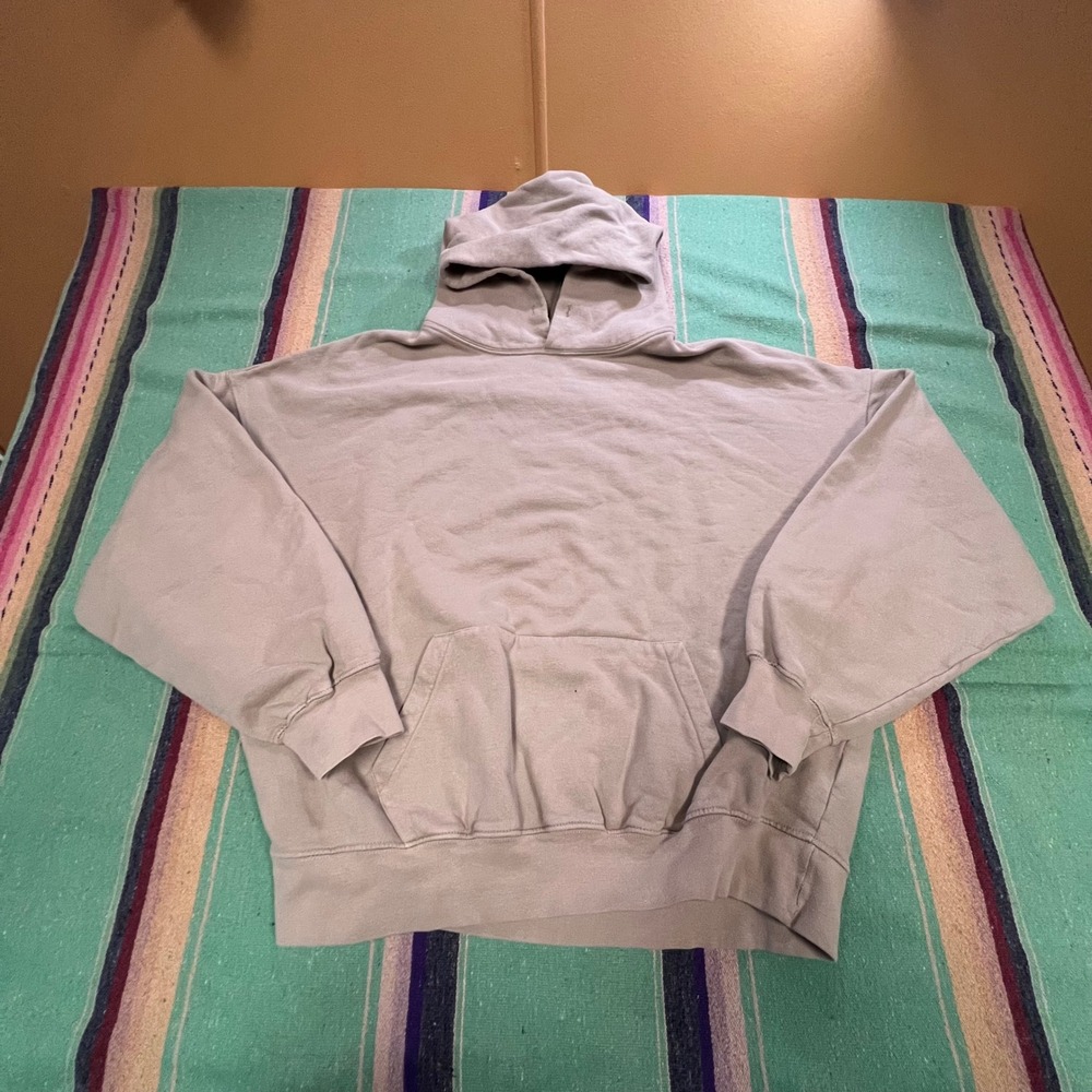 mnml Hoodie Mens M Tan Beige Boxy Fit Heavyweight Cotton Pullover Streetwear